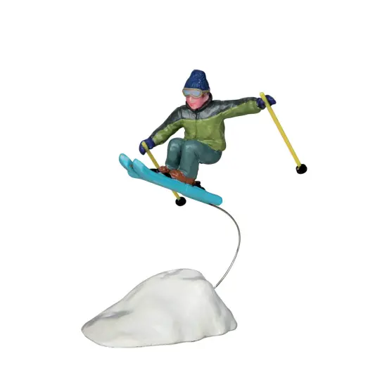 Lemax Catching Air- Skier Figurine {2}