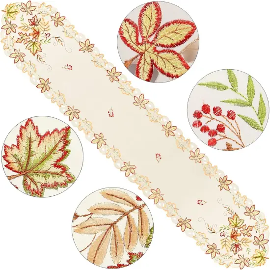 Thanksgiving Maple Leaves Table Runners - (13 &times; 69 inches) {3}
