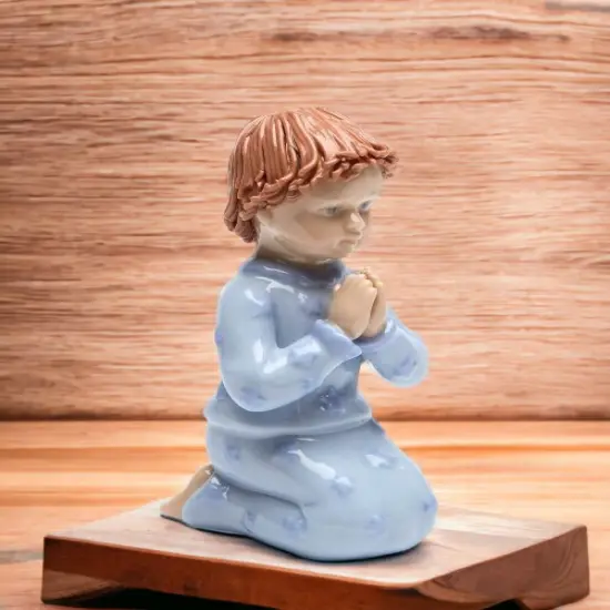 Ceramic Praying Boy Figurine, Religious D&eacute;cor, Religious Gift, Church D&eacute;cor, Church Gift, Baptism Gift {1}