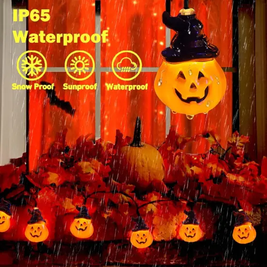 Solar Pumpkin String Lights - 30 LED {2}