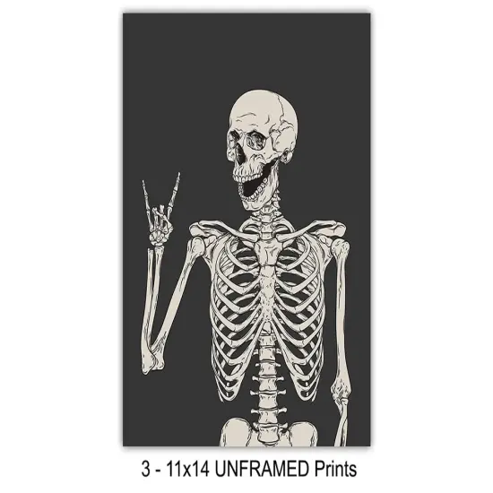 Skeleton Wall Art & Decor 11x14 {3}