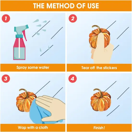 68 PCS Large Size Fall Window Cling Sticker {5}