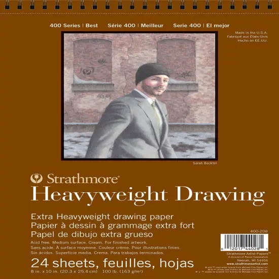 Strathmore 400 Series Heavyweight Drawing Pad 8"X10"-Wire Bound, 24 Sheets {1}