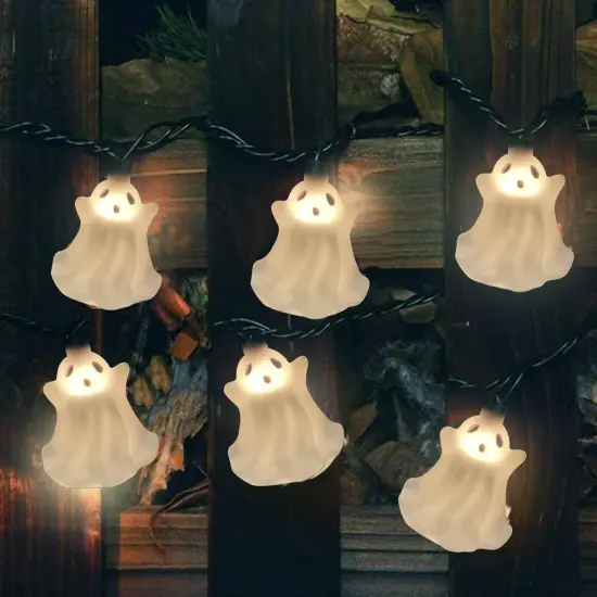 Halloween Ghost String Lights Outdoor, 8.5Ft {3}