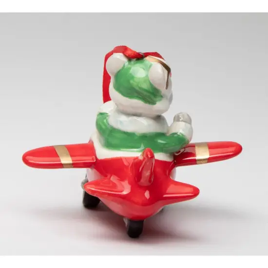 Ceramic Mouse Airplane Pilot Tree Ornament, Home D&eacute;cor, Gift for Pilot, Christmas tree D&eacute;cor {3}