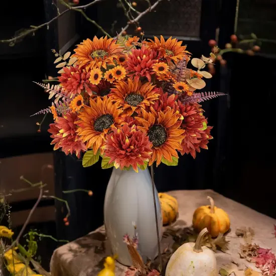 2 Pcs Fall Sunflowers Artificial Home Centerpiece {2}
