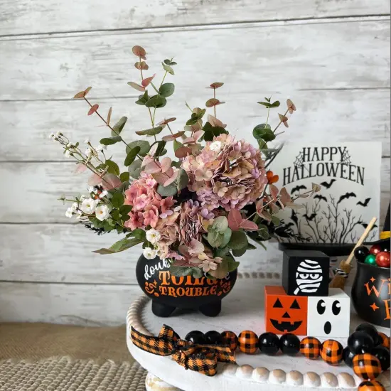 4Pcs 21" Artificial Hydrangeas Flowers - Pink {2}