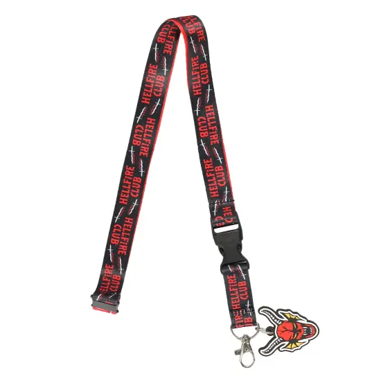 Stranger Things Hellfire Club Lanyard with Breakaway Metal Charm and ID Sleeve {3}