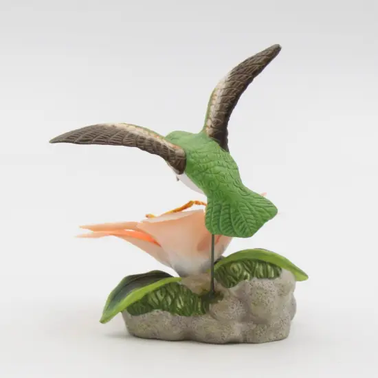 Ceramic Hummingbird with Lily Flower Figurine, Home D&eacute;cor, Gift for Her, Gift for Mom, Nature Lover Gift, Birdwatcher Gift {3}