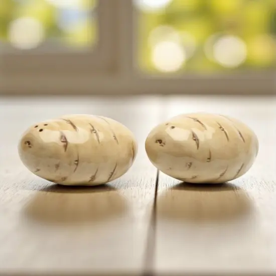 Hand Painted Ceramic Potato Salt & Pepper Shakers, Home D&eacute;cor, Gift for Her, Gift for Mom, Kitchen D&eacute;cor, Farmhouse D&eacute;cor {2}
