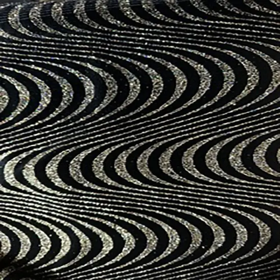 1 Yard Psychedelic Wave Glitter Velvet Fabric for Dancewear Costumes Cosplay Apparel 60 Inches Width Black Red {6}