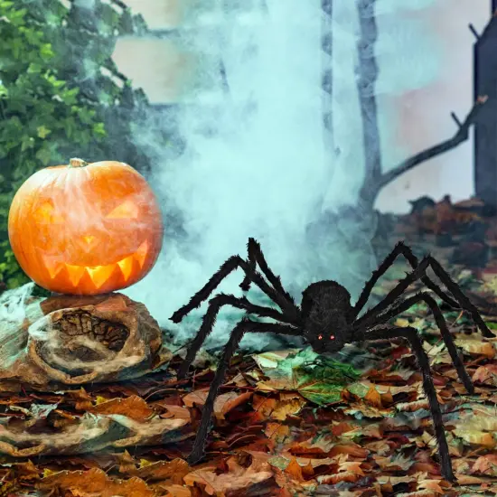 Halloween Spider Decorations, 6 Pcs Realistic Hairy Spiders Set(6 Different Sizes) {3}