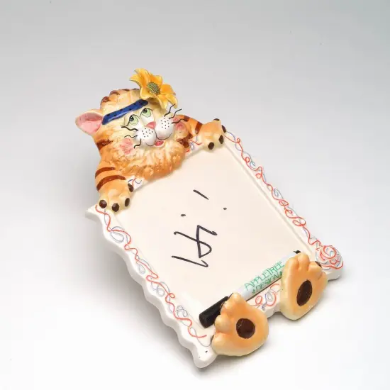 Ceramic Cat Message Board, Home D&eacute;cor, Gift for Her, Gift for Mom, Kitchen D&eacute;cor, Cat Lovers Gift, Pet Loss Gift {3}