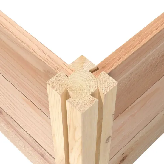 Natural Cedar Wood Raised Garden Bed 48x16 in with Deep Frame {3}