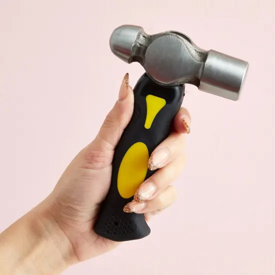 1 Pound Metal Stamping Hammer for Jewelry Making, Geodes, Leather Hammer for Crafts, Forming Tools (6 Inch) Black {7}