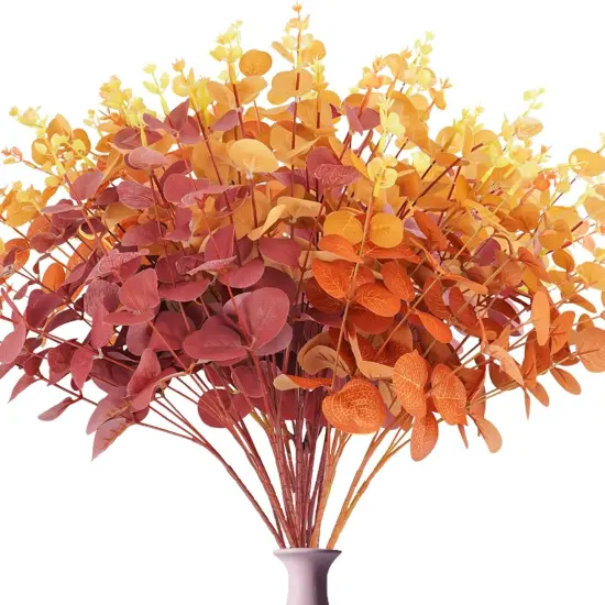 36Pcs Artificial Fall Eucalyptus Leaves {1}