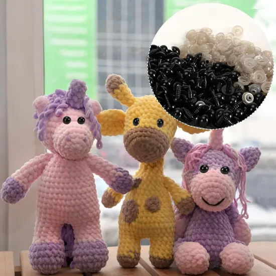 300 Pieces 8mm Safety Eyes for Amigurumi {2}