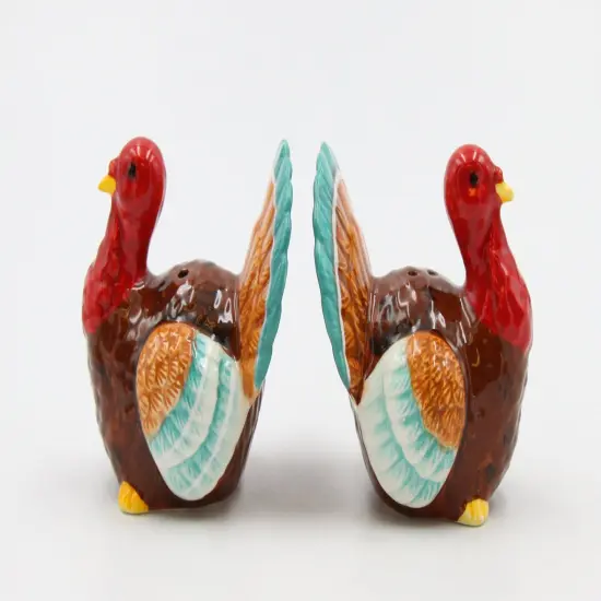 Ceramic Thanksgiving Turkey Salt And Pepper Shakers, Home D&eacute;cor, Gift for Her, Gift for Mom, Kitchen D&eacute;cor, Fall D&eacute;cor, Thanksgiving D&eacute;cor {4}