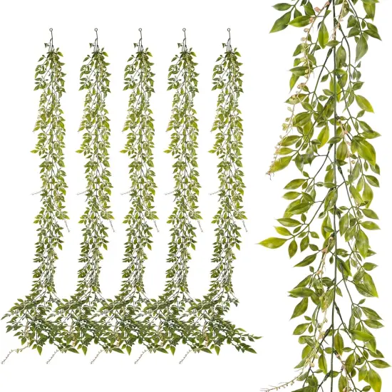 6 Pack 5.57ft Artificial Greenery Garland {1}