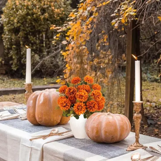 2 Bundles Artificial Fall Flowers Table Decor {4}
