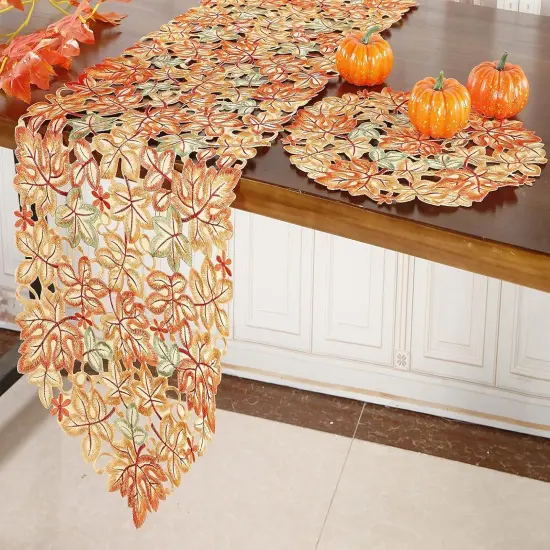 Fall Table Runner Thanksgiving Table Runner 13X35 Inch {5}