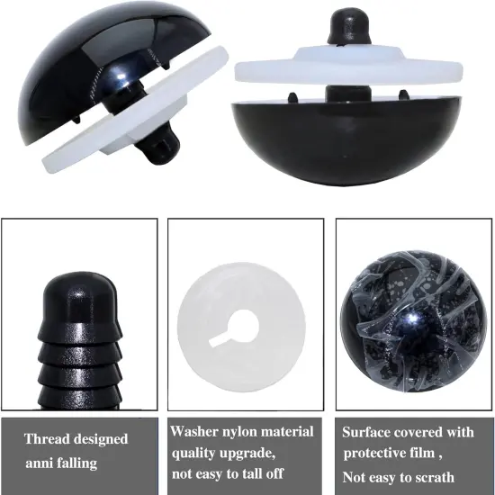 1Box(8Pcs) 40mm Extra Large Safety Eyes and Washers for Amigurumi Crochet {2}