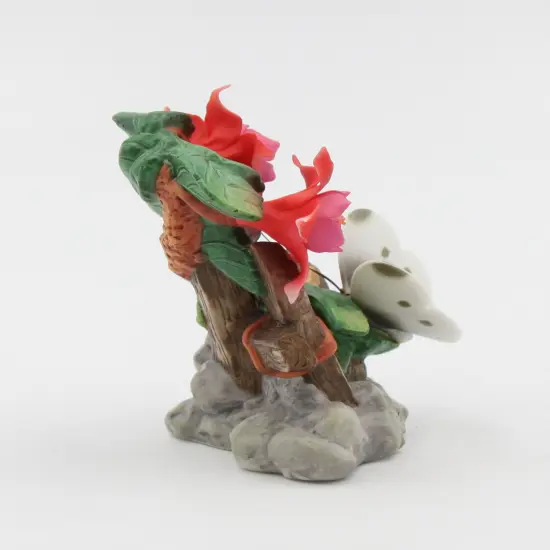 Ceramic Butterfly with Columbine Flower Figurine, Home D&eacute;cor, Gift for Her, Gift for Mom, Nature Lover Gift {3}