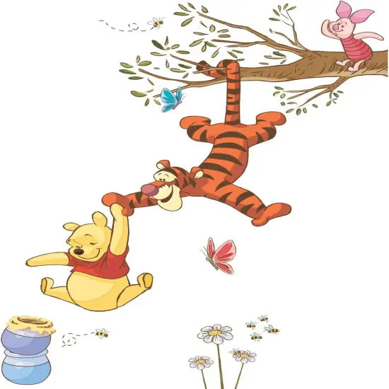 Disney Winnie The Pooh Swinging For Honey Giant Peel and Stick Wall Decals {1}