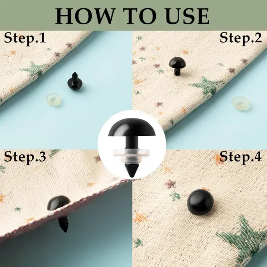 294PCS Safety Eyes for Amigurumi, 6-20mm, 8 Sizes Safety Eyes {3}