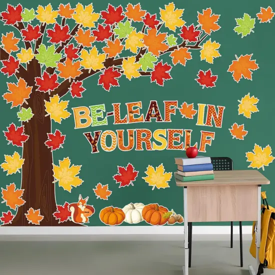 94 Pcs -Fall Tree Classroom Bulletin Board Decorations {3}