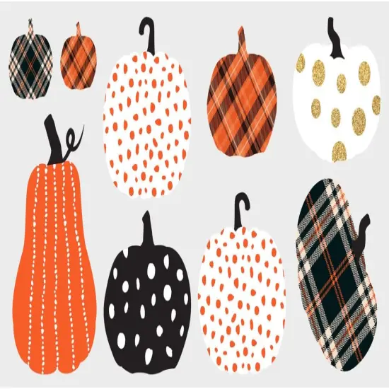 Decorative Pumpkins Peel and Stick Wall Decal {1}