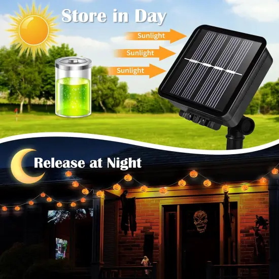 Solar Halloween Lights Outdoor 100 LEDs {2}