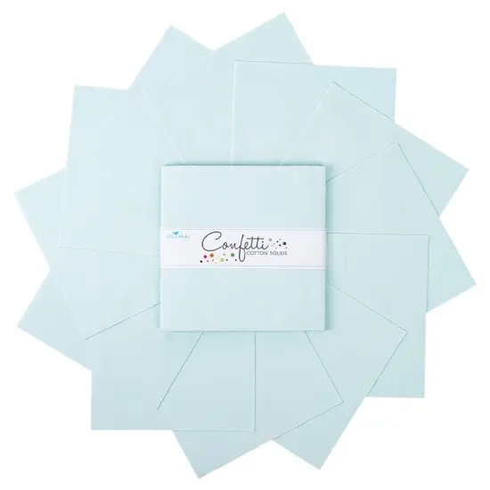 Confetti Cotton 10" Square Pack (Layer Cake / 10" Stacker) in Bleached Denim byfor Riley Blake (10-120-BLEACHED-42) {3}