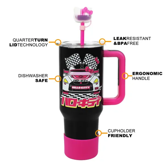 Hello Kitty Race Car 40oz Tumbler {3}
