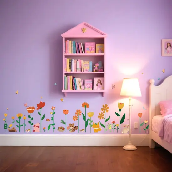 Color Flowers Girls Room Wall Decals {5}