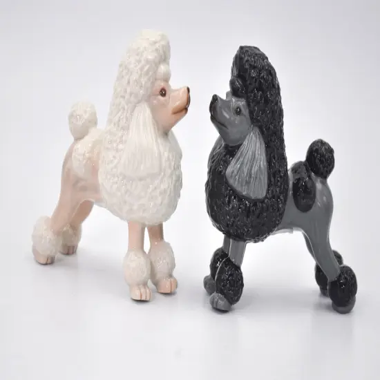 Ceramic Poodle Dogs Salt and Pepper Shakers, Home D&eacute;cor, Gift for Her, Gift for Mom, Kitchen D&eacute;cor, Dog Lover Gift, Pet Loss Gift {3}