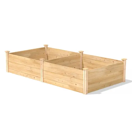 17-Inch Tall Cedar Wood Raised Garden Bed 4 ft x 8 ft {1}