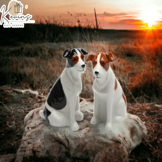 Ceramic Jack Russel Dogs Salt & Pepper Shakers, Home D&eacute;cor, Gift for Her, Gift for Mom, Kitchen D&eacute;cor, Dog Lover Gift, Pet Loss Gift {1}