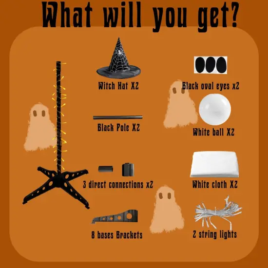 2Packs Halloween Decorations Outdoor, Halloweens Decoration Indoor {3}