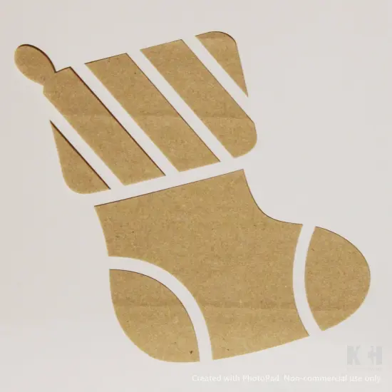 Designer Christmas Stocking Stencil {1}