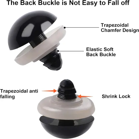 120PCS Plastic Safety Crochet Eyes Bulk with 120PCS Washers for Crochet Crafts (0.24Inch/6mm) {3}