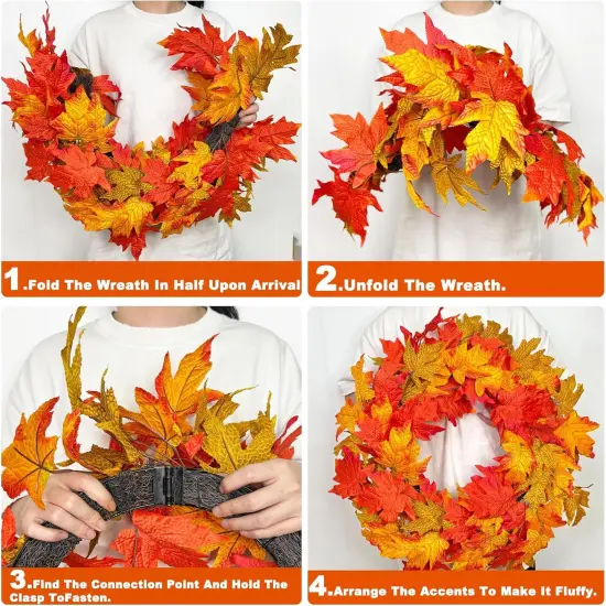 26 Inch Large Foldable Fall Wreaths {3}