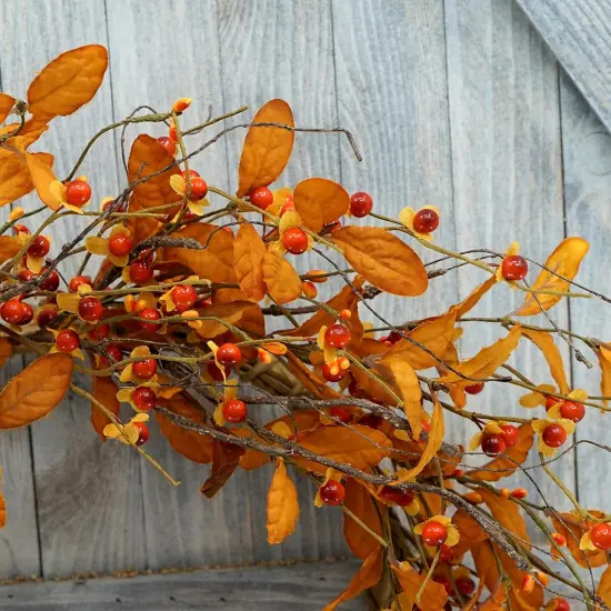 Artificial Fall Wreath - Fawn Bitter Sweet Berry {2}