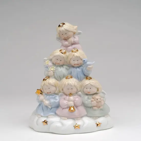 Ceramic Angel Tree Music Box, Home D&eacute;cor, Religious D&eacute;cor, Religious Gift, Church D&eacute;cor, Baptism Gift, Nursery Room Decor {3}