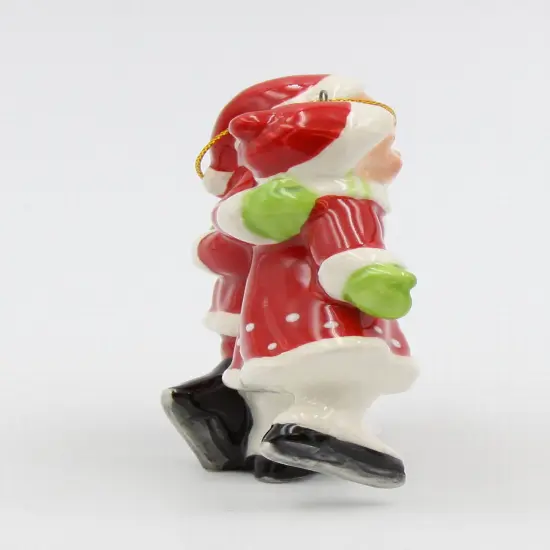 Ceramic Santa And Mrs. Claus Ice Skating Ornament, Home D&eacute;cor, Gift for Her, Gift for Mom, Kitchen D&eacute;cor, Christmas D&eacute;cor {5}