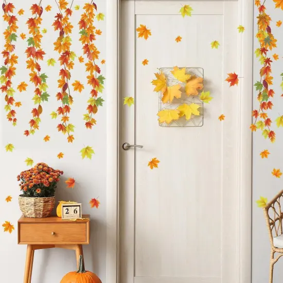 3 Sheets Maple Leaves Vine Wall Sticker {5}