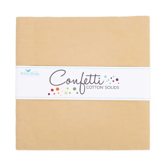 Confetti Cotton 10" Square Pack (Layer Cake / 10" Stacker) in Palomino byfor Riley Blake (10-120-PALOMINO-42) {1}