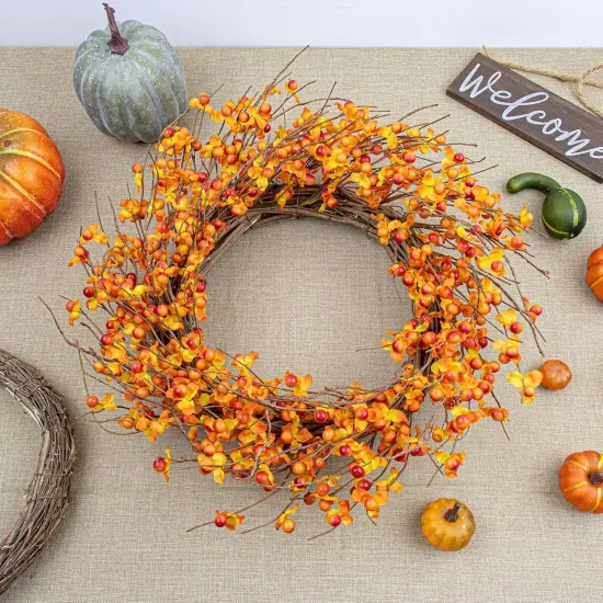 20 Inch Artificial Fall Wreath - Multicolor-1 {2}