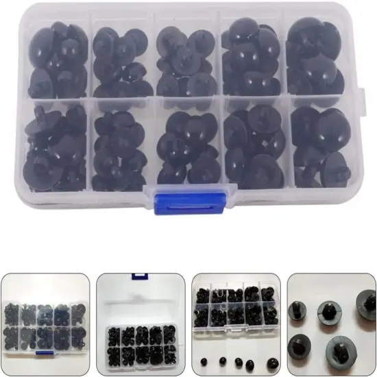 100 Pcs Plastic Black Safety Eyes {3}