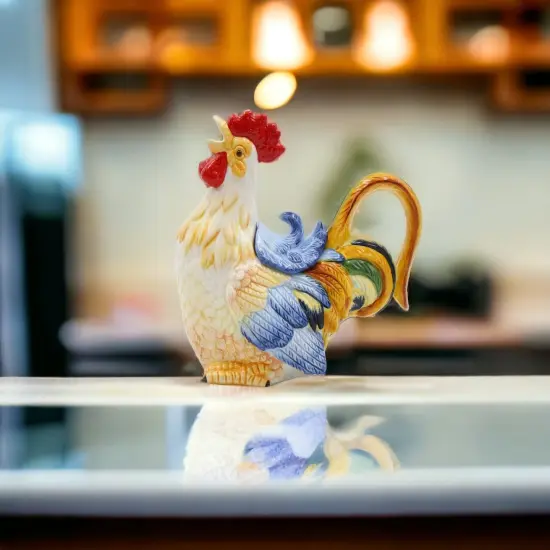 Ceramic Rainbow Rooster Teapot, Gift for Her, Gift for Mom, Tea Party D&eacute;cor, Caf&eacute; D&eacute;cor, Farmhouse Kitchen D&eacute;cor {2}